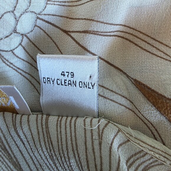 A.B. Lambdin Silk Poncho Coverup Top Floral Sequin Beads Tie Plus Sz 18 Vintage - Picture 12 of 12